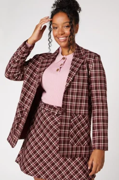 Gina Check Blazer Clearance