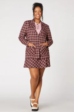 Gina Check Blazer Clearance