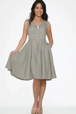 Gingham Swing Dress Outlet