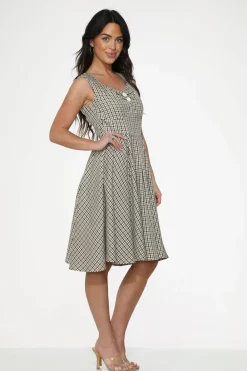 Gingham Swing Dress Outlet