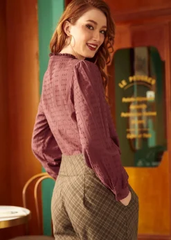 BTC Go-Go Girl Ruffle Blouse Blushing Blossom Sale