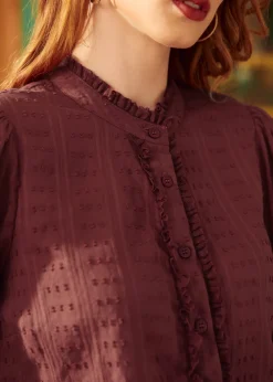 BTC Go-Go Girl Ruffle Blouse Blushing Blossom Sale