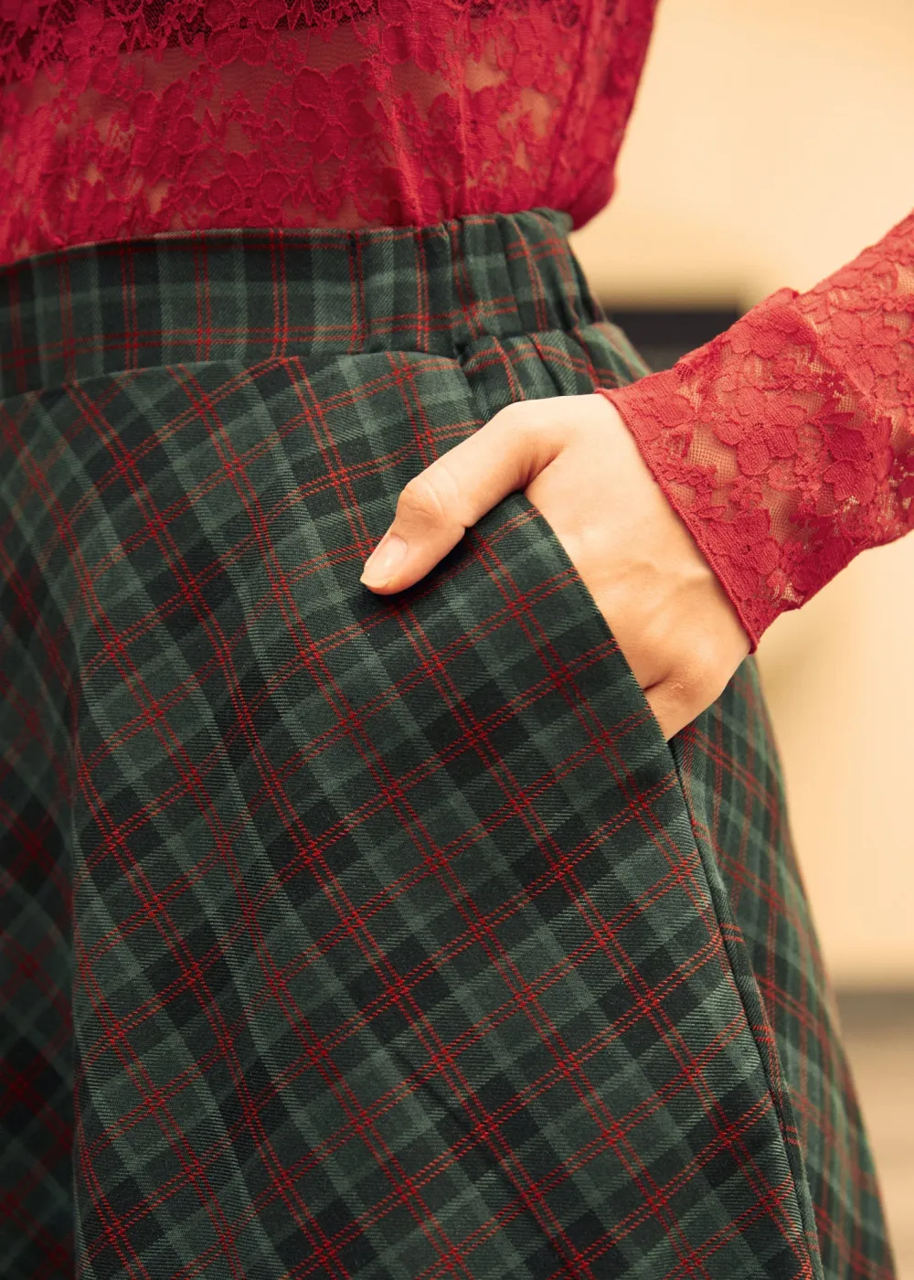 BTC Golden Hour Gal Midi Skirt Merry Lumberjack Dream Outlet