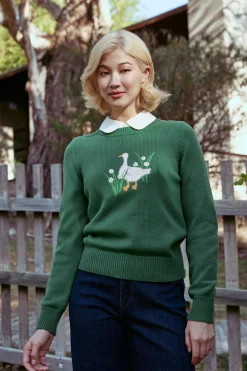 Goose Embroidered Knit Jumper Best