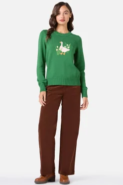 Goose Embroidered Knit Jumper Best