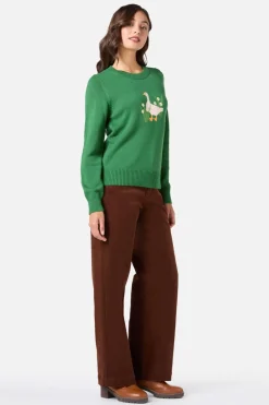 Goose Embroidered Knit Jumper Best
