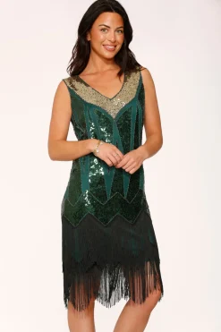 Green Flapper Dress New