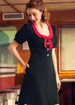 BTC Greet Me Sweetly A-Line Dress Midnight Muse Clearance