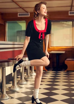 BTC Greet Me Sweetly A-Line Dress Midnight Muse Clearance