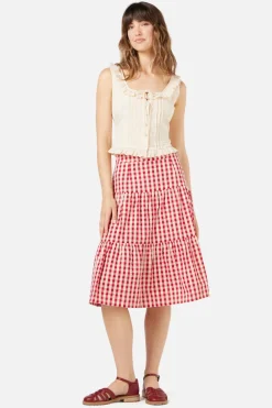 Greta Check Skirt Hot