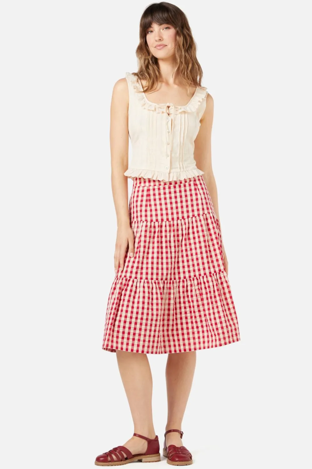 Greta Check Skirt Hot