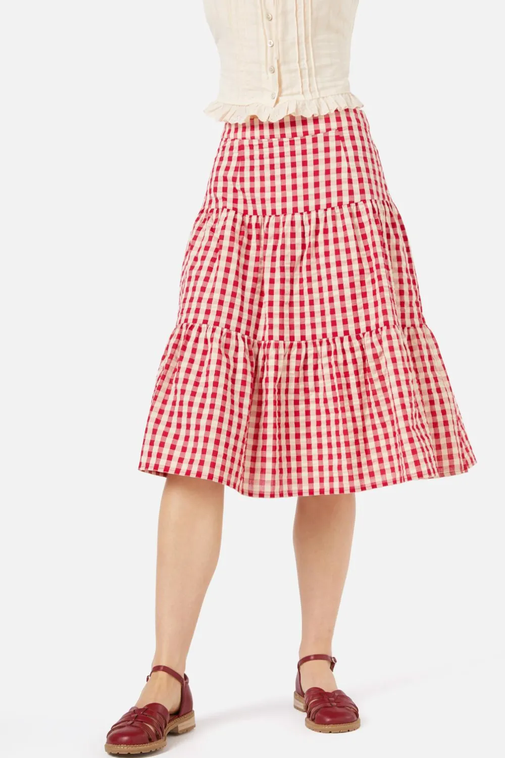 Greta Check Skirt Hot
