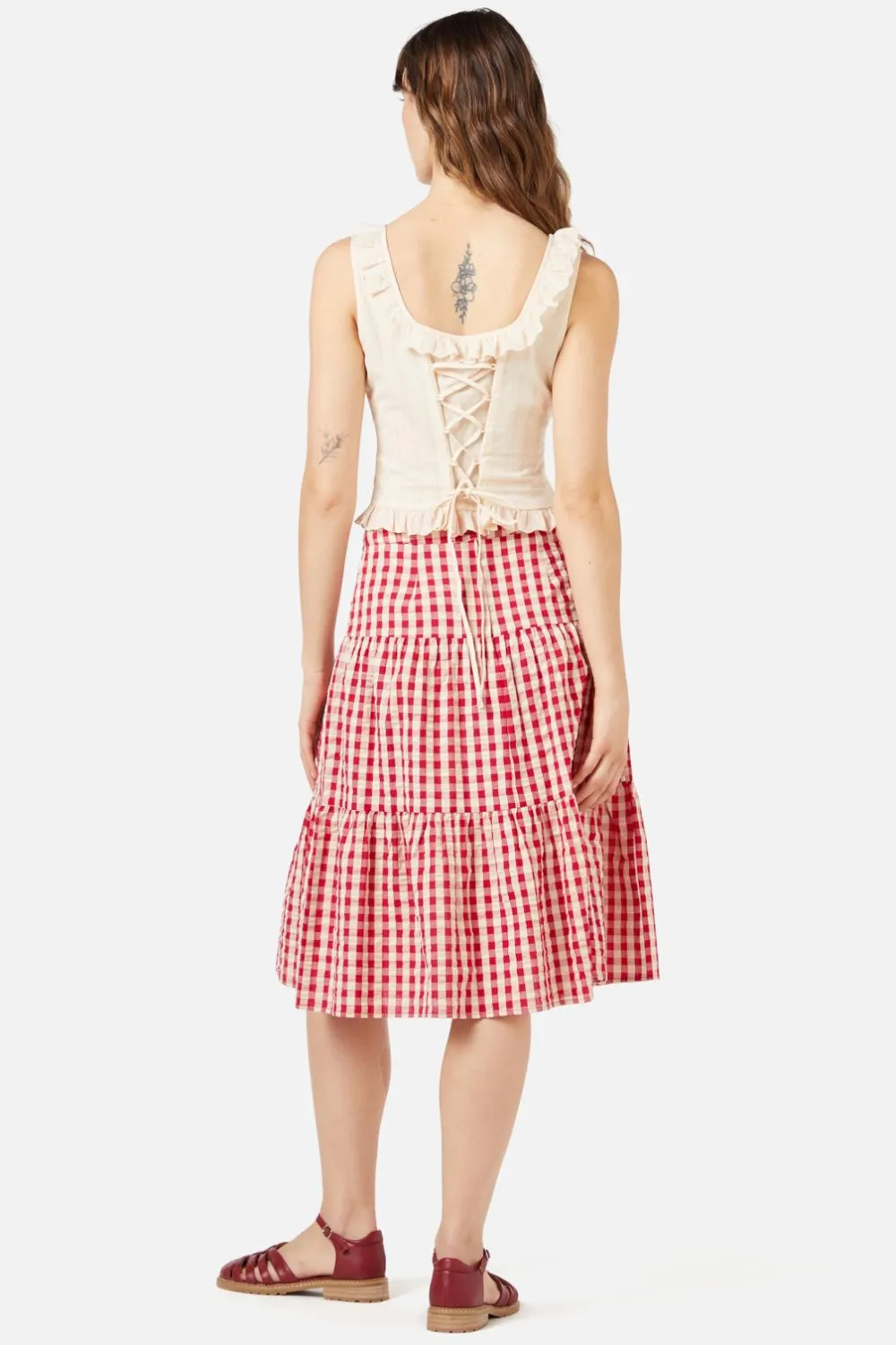 Greta Check Skirt Hot