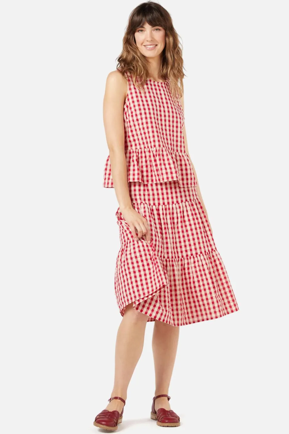 Greta Check Skirt Hot