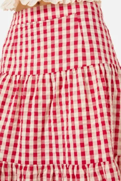 Greta Check Skirt Hot