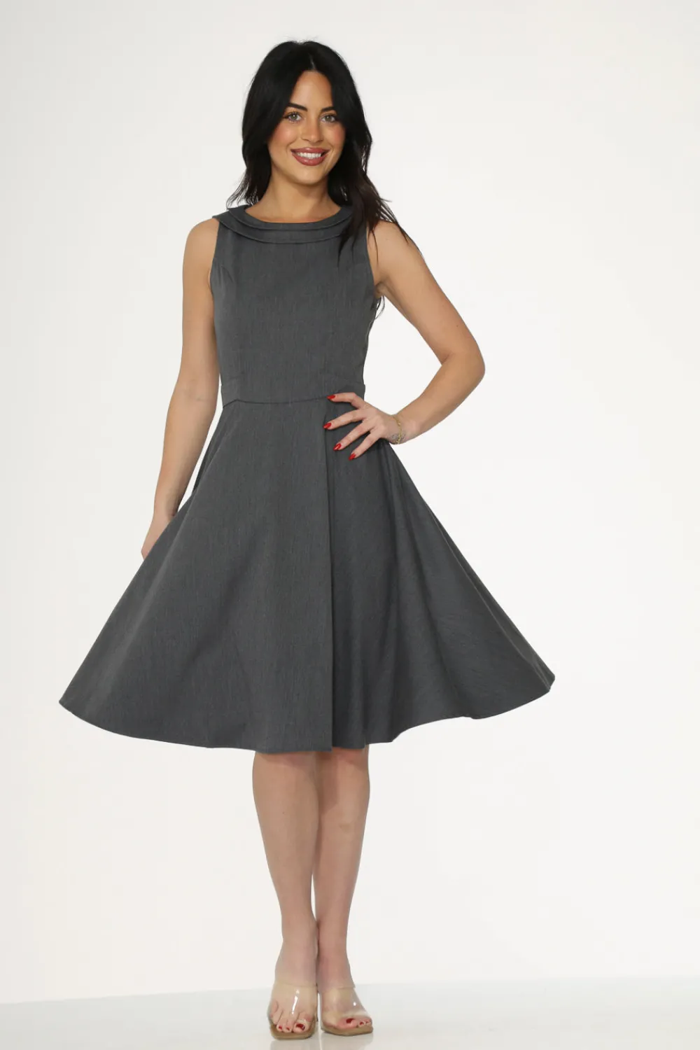Grey Swing Dress Gray Clearance