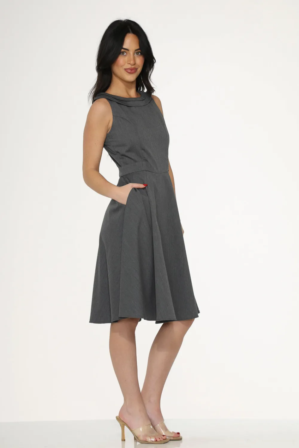 Grey Swing Dress Gray Clearance