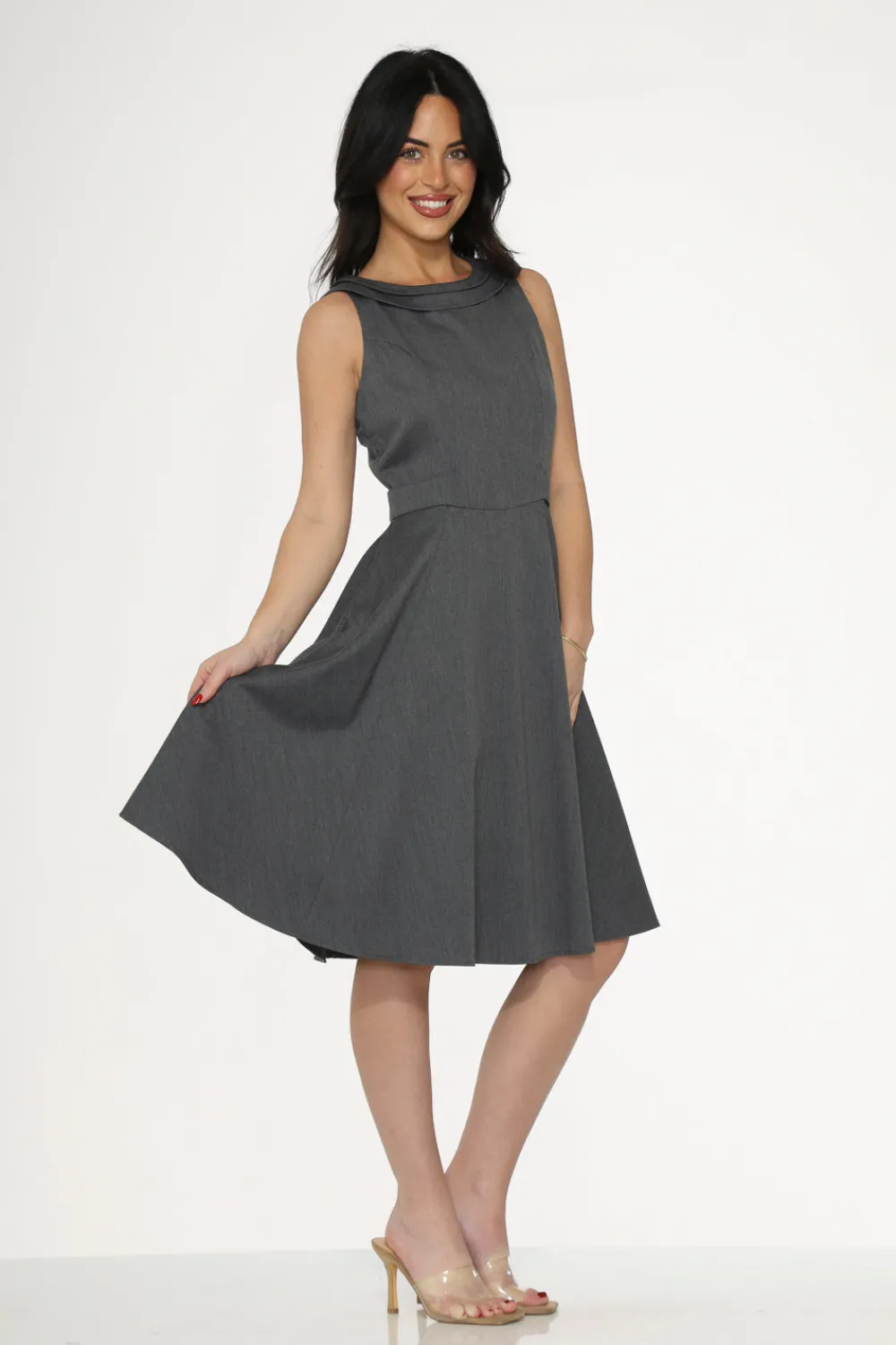 Grey Swing Dress Gray Clearance