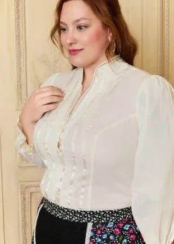ModCloth x Gunne Sax GUNNE SAX for ModCloth Diana Blouse Antique White Online