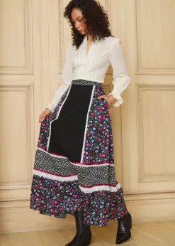 ModCloth x Gunne Sax GUNNE SAX for ModCloth Melissa Maxi Skirt Enchanting Bloom Hot