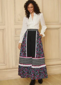 ModCloth x Gunne Sax GUNNE SAX for ModCloth Melissa Maxi Skirt Enchanting Bloom Hot