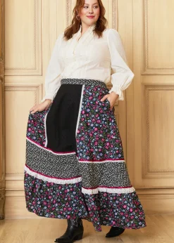 ModCloth x Gunne Sax GUNNE SAX for ModCloth Melissa Maxi Skirt Enchanting Bloom Hot