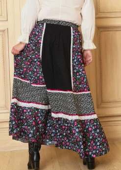 ModCloth x Gunne Sax GUNNE SAX for ModCloth Melissa Maxi Skirt Enchanting Bloom Hot