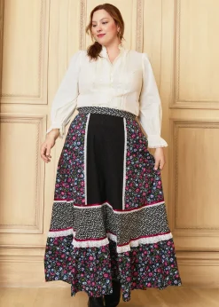 ModCloth x Gunne Sax GUNNE SAX for ModCloth Melissa Maxi Skirt Enchanting Bloom Hot