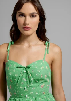 ModCloth x Gunne Sax GUNNE SAX for ModCloth Super Bloom Peplum Top Green Sale
