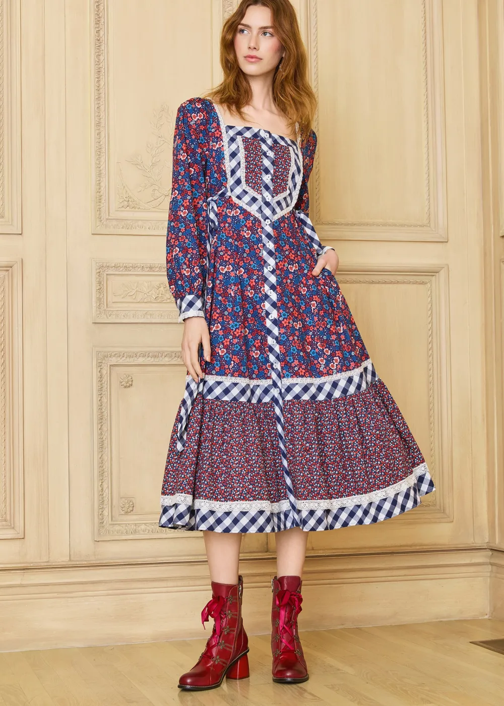 GUNNE SAX for ModCloth Veronica Midi Dress Circe's Crown Online