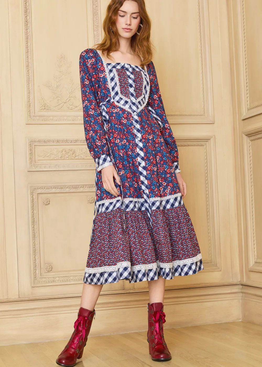 GUNNE SAX for ModCloth Veronica Midi Dress Circe's Crown Online