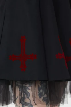 Hail Lilith Flocked Hem Bustier Dress New