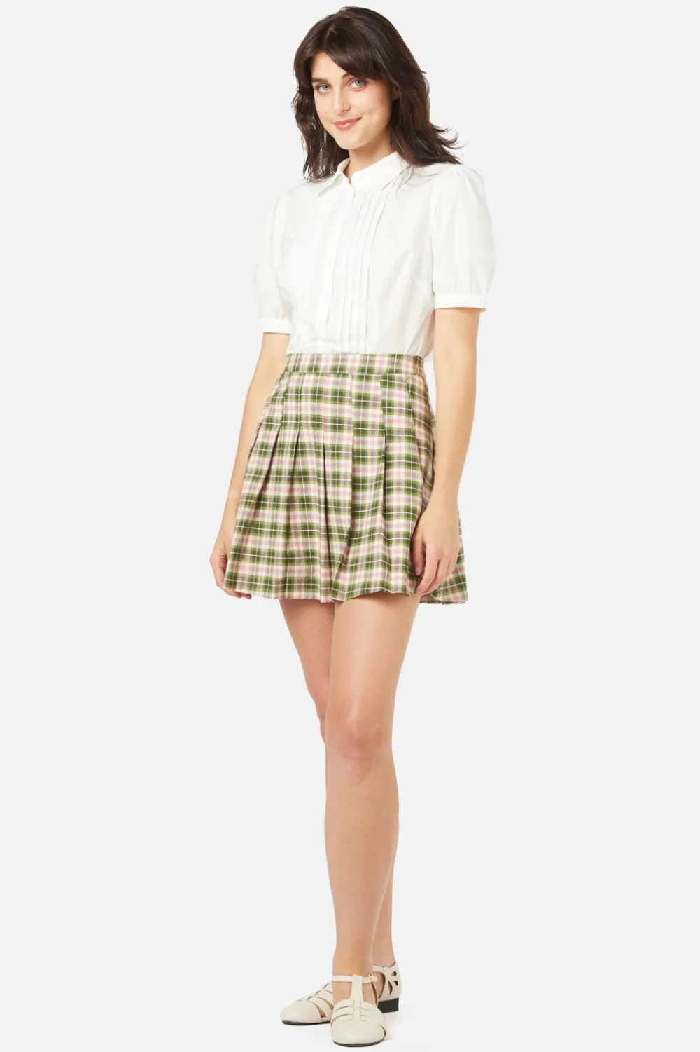 Hazel Check Skirt Hot