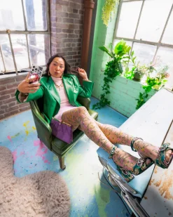 Heart Floral Sheer Thigh High Stockings