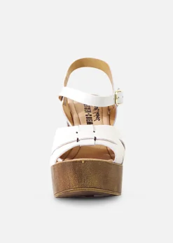 Hollie Wooden Platform Heels Clearance