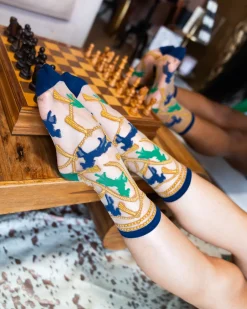 Horses and Chains Sheer Crew Sock