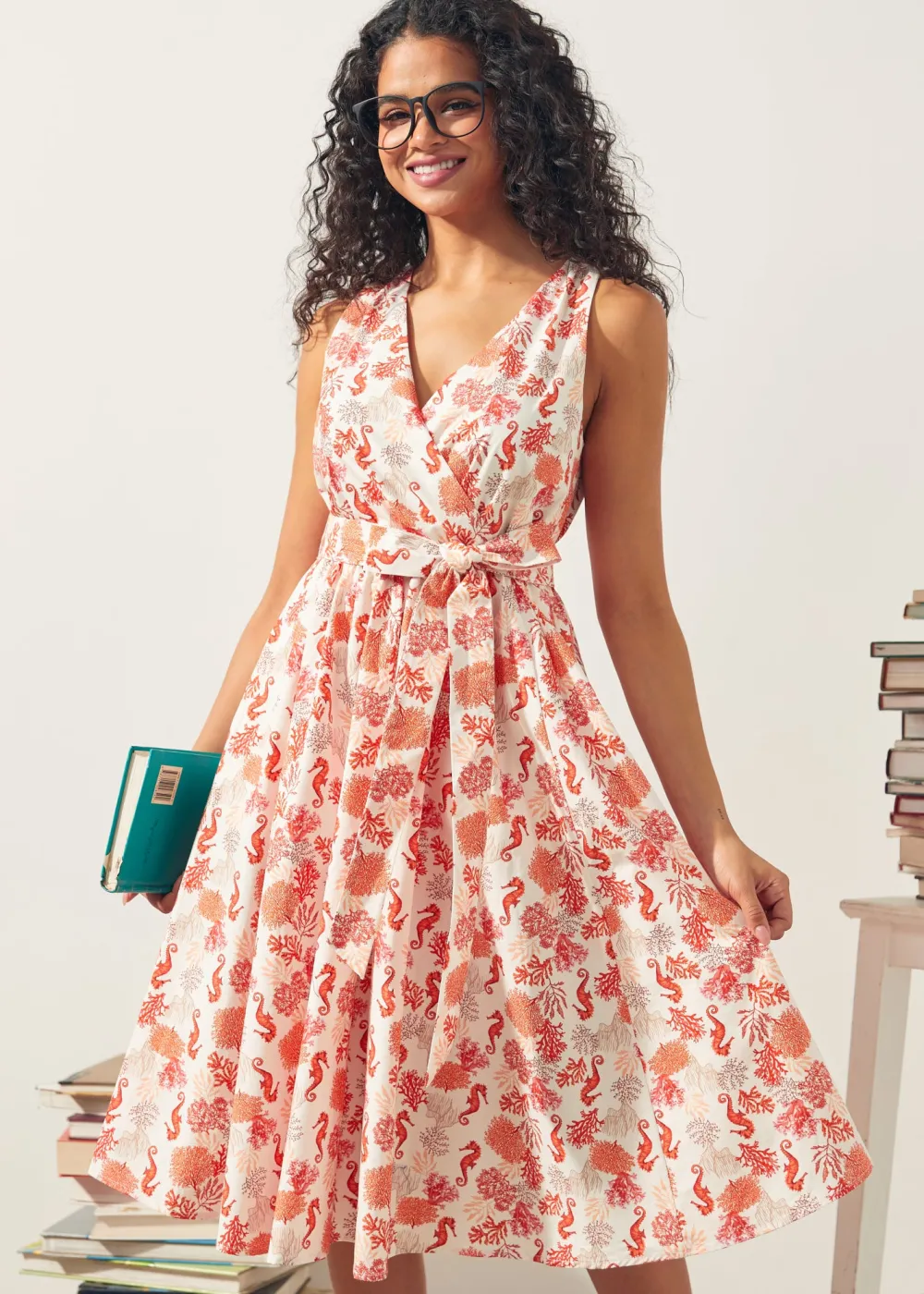 Instant Energy Faux-Wrap Dress Horsing Around