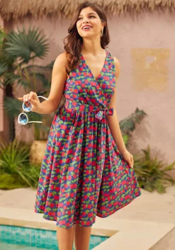 BTC Instant Energy Faux-Wrap Dress Apple