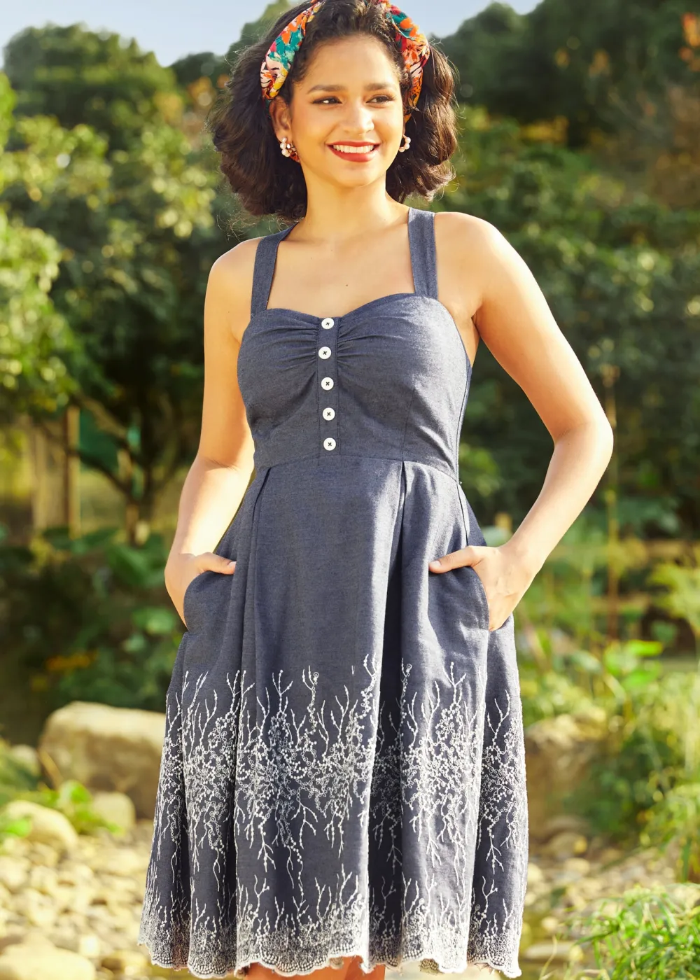 BTC Into the Secret Garden Cross Back Dress Summer Breeze Clearance