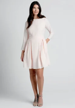 Hangzhou HS Fashion Corporation Ltd. Into the Spotlight Fit and Flare Dress Light Pink Discount