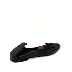 Jamie Leather Ballerina Flat BLACK Discount