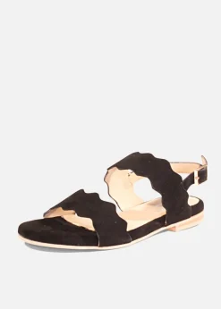 Jarden Suede Scallop Sandals Clearance