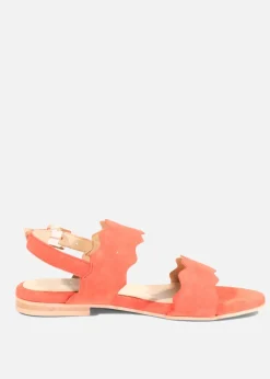 Jarden Suede Scallop Sandals Clearance