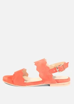 Jarden Suede Scallop Sandals Clearance