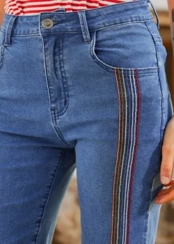 EZ Apparel Just Bloomed Bermuda Jean Shorts Medium Wash Online