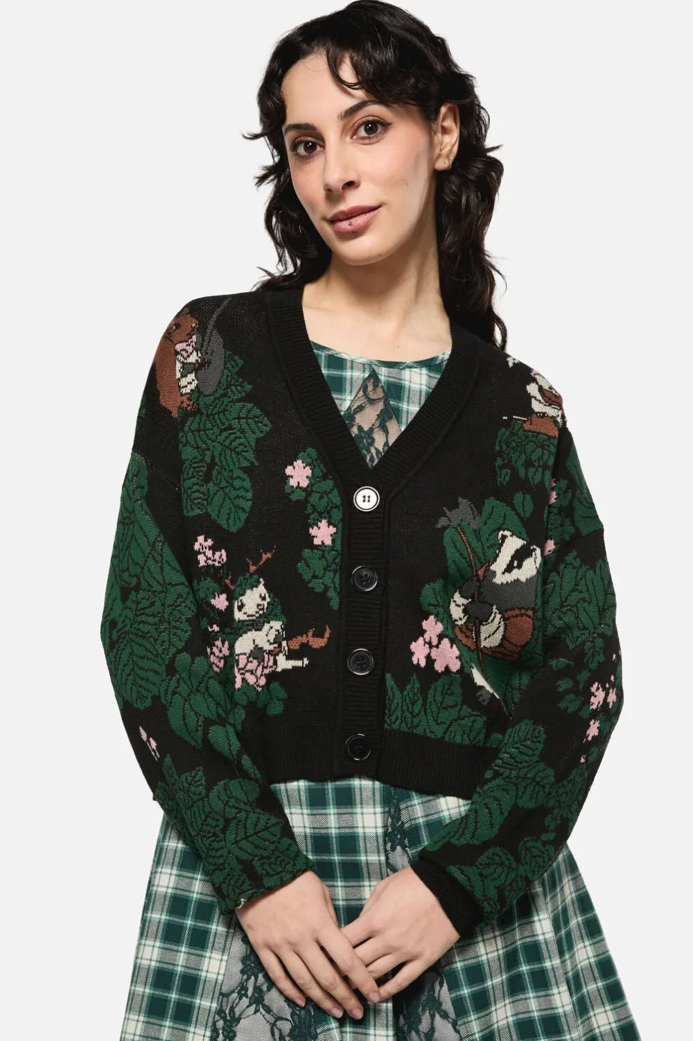 Keeper Of The Woods Graphic Knit Cardigan