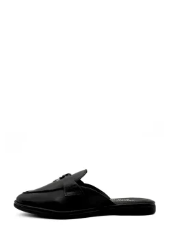 Lasso Leather Slip On Loafers BLACK New