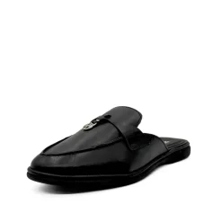 Lasso Leather Slip On Loafers BLACK New