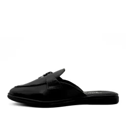 Lasso Leather Slip On Loafers BLACK New