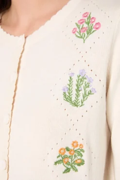 Lattice Embroidered Cardigan Best